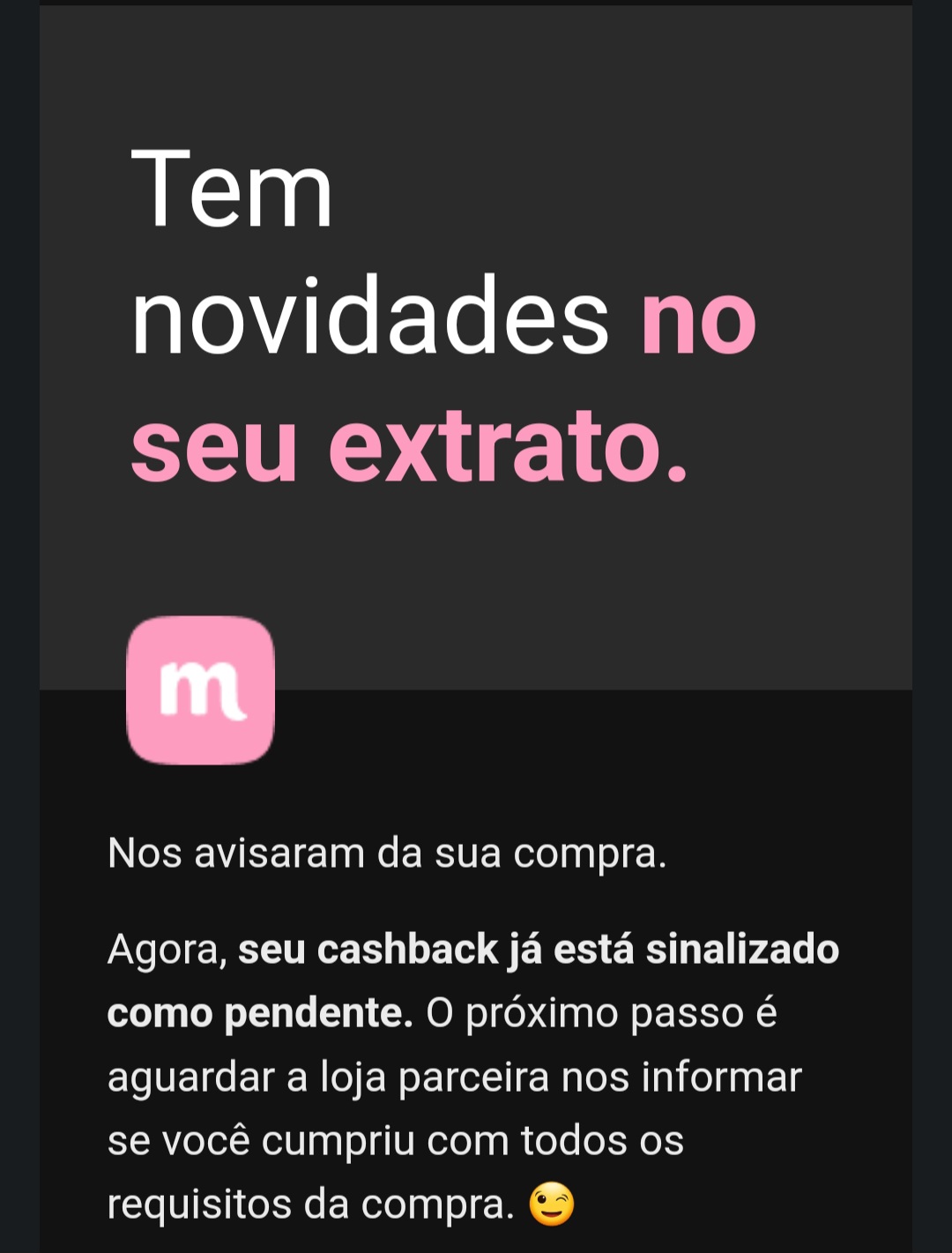 E-mail de confirmação de compra